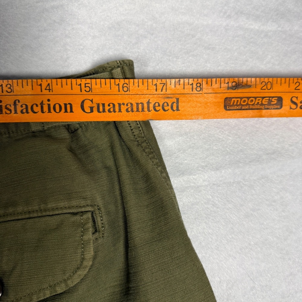 Outerknown Cargo Fatigue Pants Mens 32x26 Olive Green Organic Cotton Ripstop - Picture 7 of 13